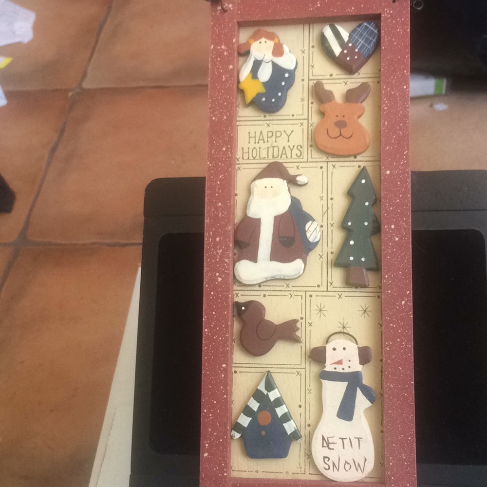 FINAL MARKDOWN 3D happy holidays Plaque